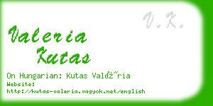 valeria kutas business card